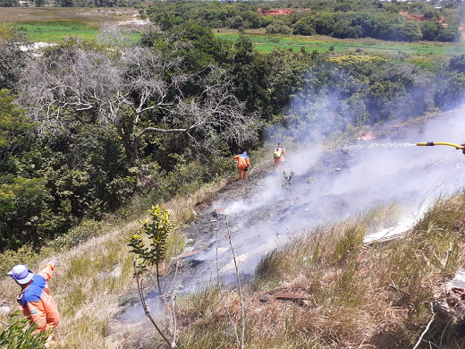 Área atingida fica nas imediações dos residenciais Caminho do Mar, na Estrada da Cetrel (Foto: Divulgação | Defesa Civil)