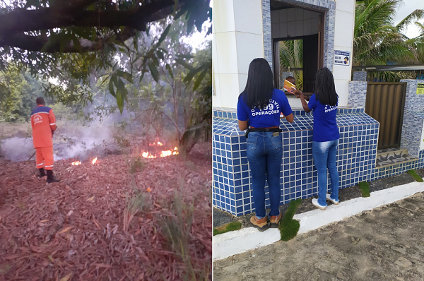 Segundo dados da unidade, até a sexta-feira (22) foram registrados mais de 50 incêndios na cidade (Foto: Montagem | Redação CFF)