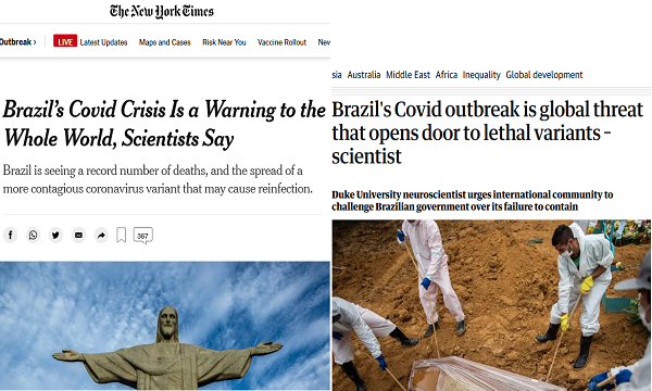 New York Times e no The Guadian, dois dos maiores e mais importantes jornais do mundo (Foto: Montagem | Redação CFF)