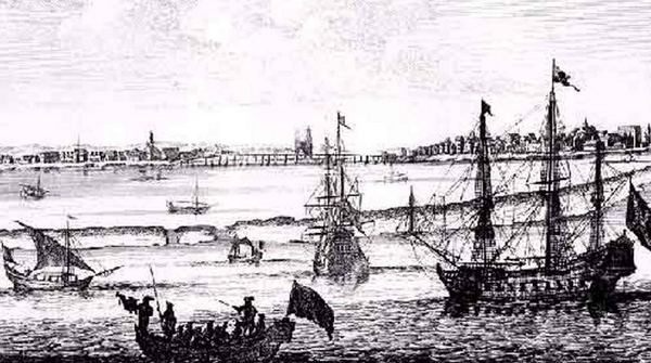 Vista de Mauritsstad (Recife) em 1645 (Foto: Reprodução)