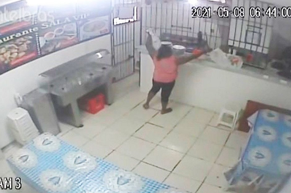 Cozinheira Maria do Socorro Teodoro da Conceição, vítima de uma explosão causada por vazamento de gás (Foto: Reprodução)
