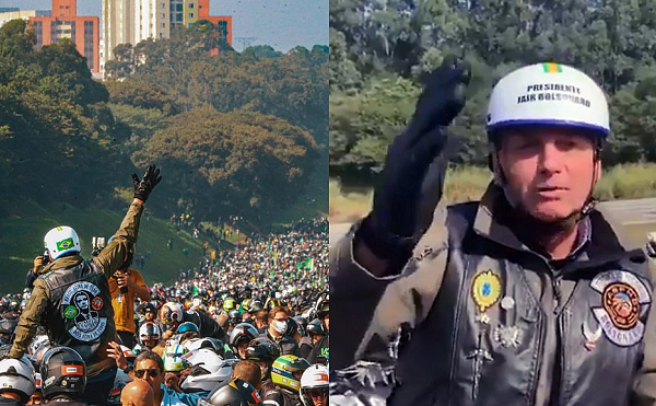 Policiais das três forças de segurança estaduais foram convocados para garantir a segurança do presidente e a fluidez no trânsito (Foto: Reprodução)