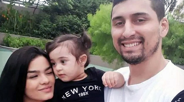Maria Quiara Abreu, de 26 anos, estava no mesmo cômodo em que Nathan Gomes, de 30 anos, e a menina Maitê, de 2, que não resistiram (Foto: Reprodução)