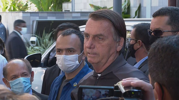 Presidente Jair Bolsonaro voltou a falar em tratamento precoce para a covid-19 (Foto: Reprodução/TV Globo)