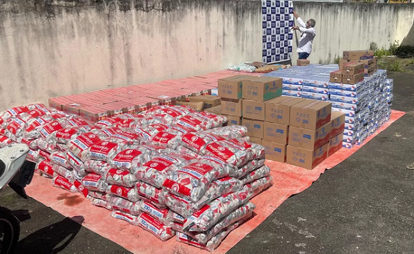 Carga de 10 mil toneladas de leite roubada é recuperada em Camaçari (Foto: Divulgação/Polícia Civil)
