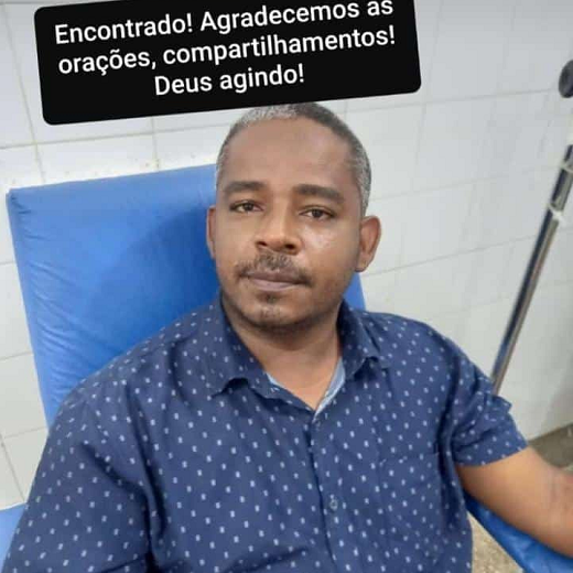 Leandro, 38 anos, que estava desaparecido desde a quarta-feira (30), foi localizado e passa bem (Foto: Divulgação)