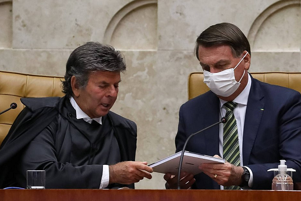 Presidente do Supremo Tribunal Federal (STF), Luiz Fux e o presidente Jair Bolsonaro (Foto: Reprodução)