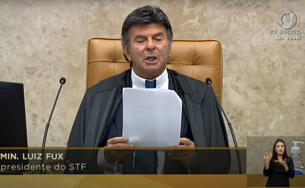 Presidente da Corte, ministro Luiz Fux (Foto: Reprodução)