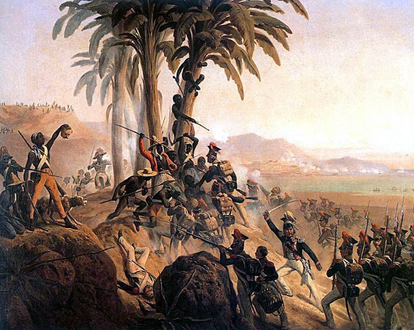 Batalha de São Domingo, quadro que representa a independência do Haiti (Foto: Reprodução)