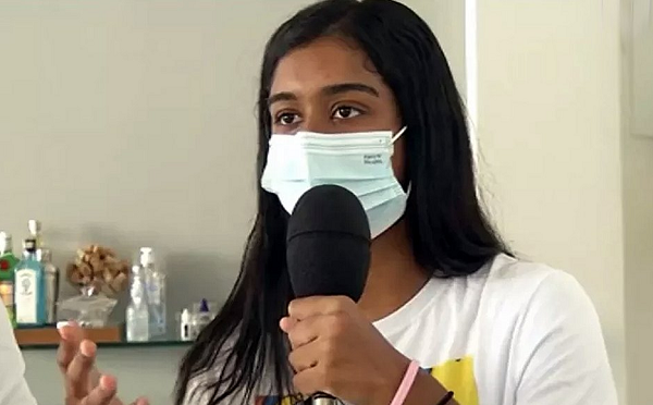 Mel Campos foi confundida com pedinte e barrada na porta de shopping (Foto: TV Verdes Mares/Reprodução)