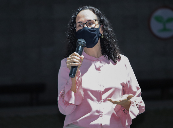 Arilma Tavares, coordenadora de Sustentabilidade do SENAI CIMATEC (Foto: Matheus Carvalho)
