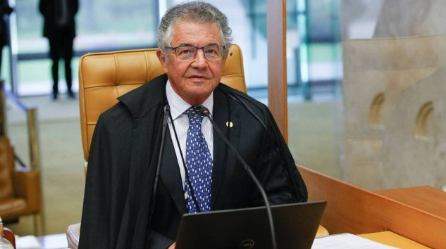 Ministro Marco Aurélio Mello na cadeira de decano do STF (Foto: Fellipe Sampaio/SCO/STF)