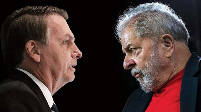 Luiz Inácio Lula da Silva (PT) está com 44% das intenções de voto, contra 32% de Jair Bolsonaro (PL) (Foto: Reprodução)
