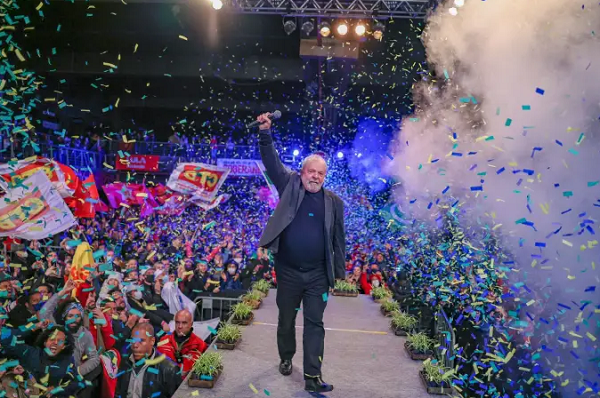 O ex-presidente Lula em evento em Porto Alegre, na quarta-feira, 1º (Foto: Ricardo Stuckert/Divulgação)