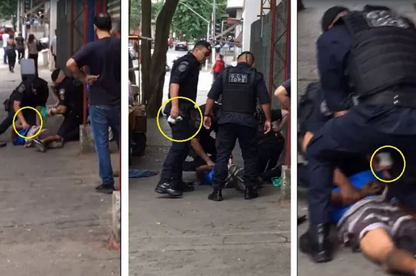 Os representantes dos movimentos sociais acreditam que os guardas 'plantaram' o entorpecente para incriminar o homem injustamente (Foto: Reprodução/Redes sociais)