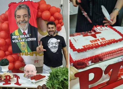 Marcelo Arruda foi baleado duas vezes pelo invasor pouco depois de apagar as velas do bolo ao lado dos filhos (Foto: Reprodução/Twitter Gleisi Hoffmann)