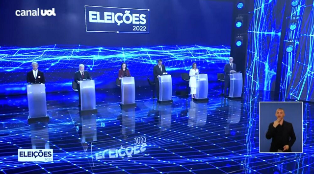 Em clima tenso, Bolsonaro parte para o ataque em debate (Foto: Reprodução/TV Bandeirantes)