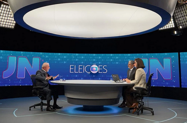 Entrevista do ex-presidente Lula ao Jornal Nacional, da TV Globo (Foto: Reprodução/Redes Sociais)