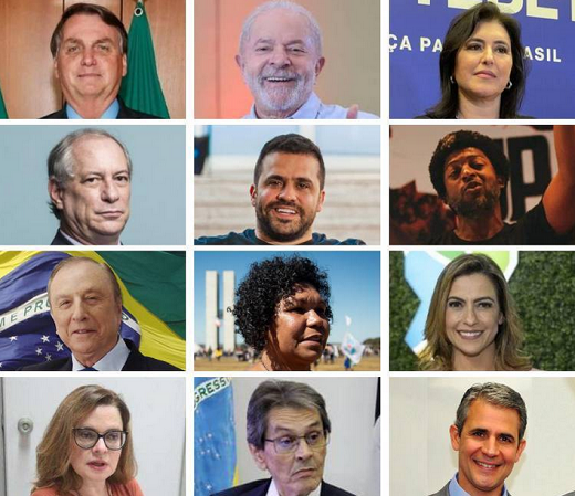 Patrimônio declarado ao TSE dos candidatos à Presidência até agora (Foto: Reprodução)