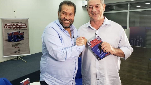 Presidente Nacional do PDT, Carlos Lupe ao lado de Ciro Gomes, que disputou o pleito nacional pelo PDT (Foto: Divulgação/PDT)