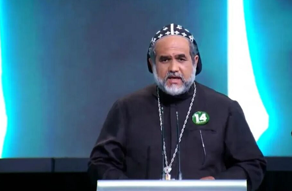 Padre Kelmon (PTB) durante debate no SBT (Foto: Reprodução/SBT)
