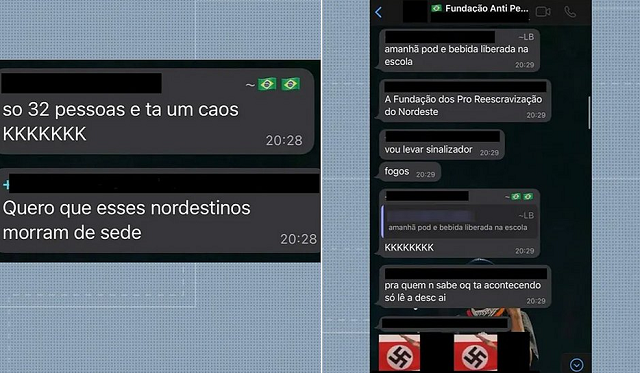 Estudantes expulsos foram acusados de cometer racismo e proferir ameaças de morte contra um colega negro, de 15 anos (Foto: Reprodução)