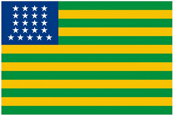 Bandeira do Governo Provisório dos Estados Unidos do Brasil (15 de novembro de 1889 – 19 de novembro de 1889) (Foto: Reprodução)