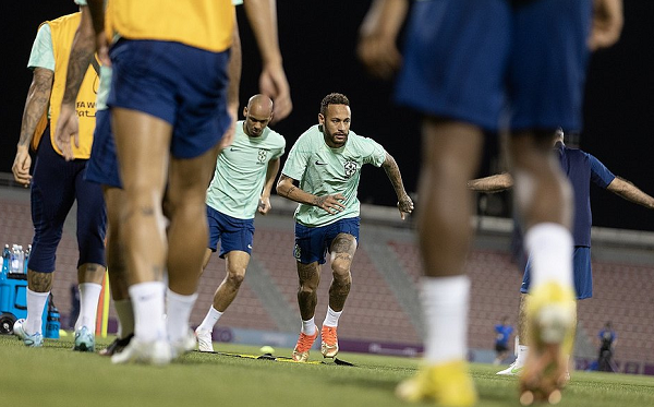 Neymar em treino da Seleção Brasileira (Foto: Lucas Figueiredo/CBF)