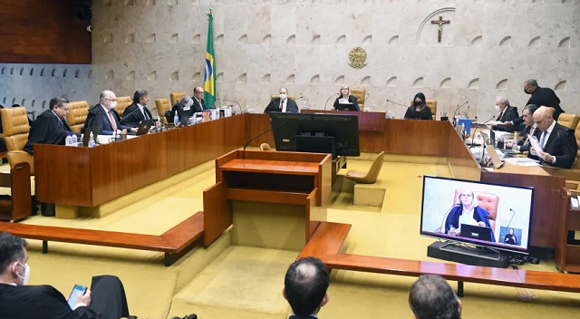Nesta quarta, 7, a relatora, ministra Rosa Weber, leu o relatório e houve sustentação oral dos interessados no processo (Foto: Carlos Moura/SCO/STF)