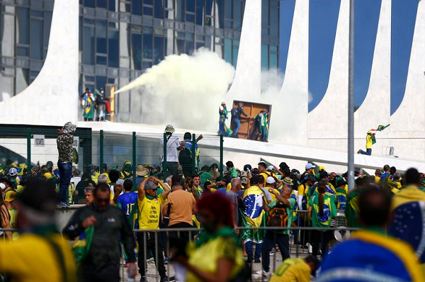 Terroristas invadiram e depredaram o Palácio do Planalto (Foto: Marcelo Camargo/Agência Brasil)