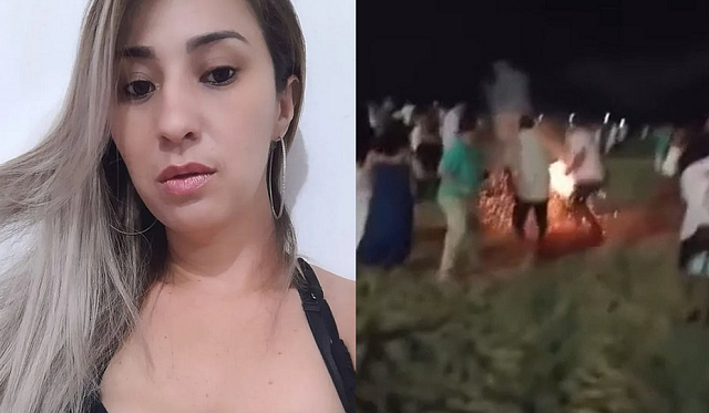 Elisângela Tinem, de 38 anos, passava o réveillon em Praia Grande, litoral de São Paulo, quando aconteceu o acidente (Foto: Reprodução)