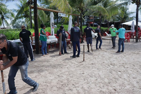 A prefeitura não informou em quais praias a medida já foi cumprida (Foto: Divulgação/Ascom PMC)