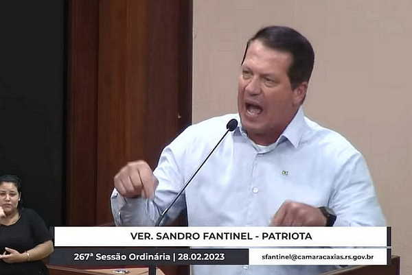 O vereador de Caxias do Sul (RS), Sandro Fantinel (Patriotas) (Foto: Reprodução)