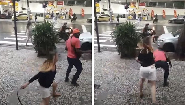 A mulher foi identificada como Sandra Mathias Correia de Sá, nutricionista e ex-jogadora de vôlei (Foto: Reprodução)