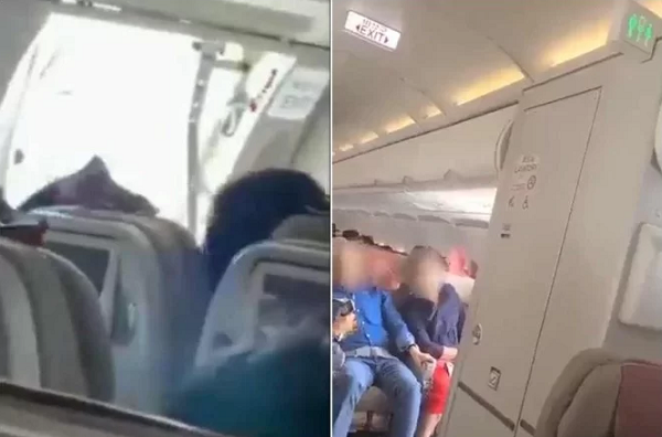 Na aeronave, todos os passageiros estavam com os cintos de segurança apertados, já que o voo estava prestes a pousar (Foto: Reprodução)