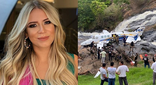 Marília, que tinha 26 anos, morreu no dia 5 de novembro de 2021, enquanto viajava em um bimotor Beech Aircraft, da PEC Táxi Aéreo, de Goiás, prefixo PT-ONJ (Foto: Reprodução)