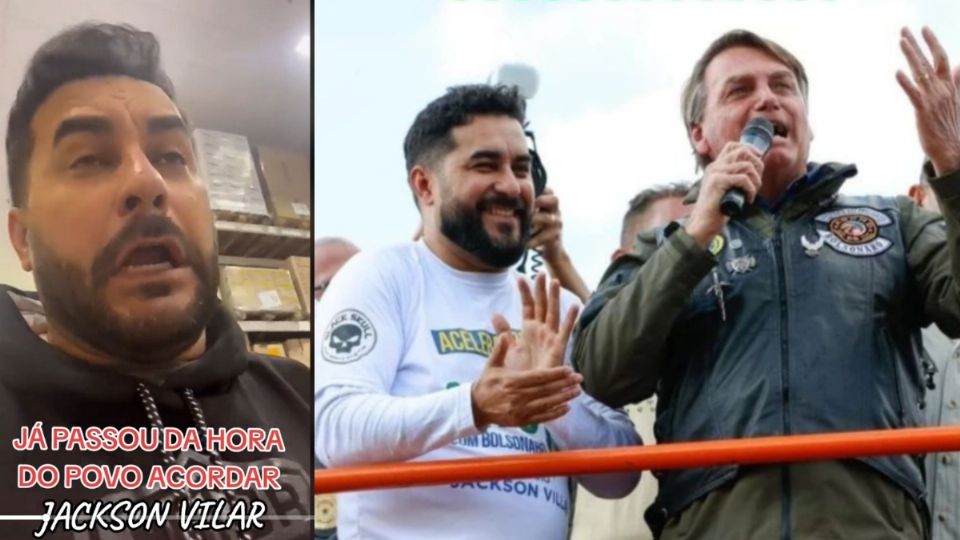 'Graças a Deus que mais um irmão brasileiro acordou do transe Bolsonarista! Vivaaa. antes tarde do que nunca!', diz cmentário aopé do vídeo, no Youtube - Na imagem, Jackson com Bolsonaro, durante a Campanha - Foto: Divulgação