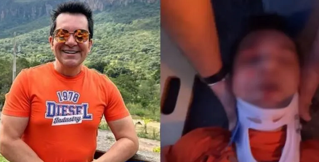 Cantor Já está no hospital recebendo os cuidados (Foto: Reprodução/Rede Social)