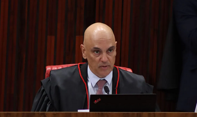 Moraes fez breve discurso durante a abertura dos trabalhos do segundo semestre no TSE (Foto: Valter Campanato/Agência Brasil)