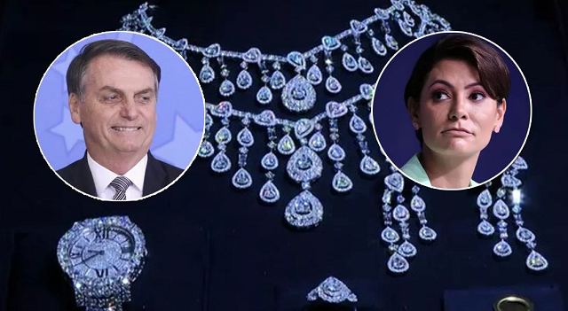 Jair Bolsonaro, Michelle Bolsonaro e joias (Foto: ABR/Reprodução)