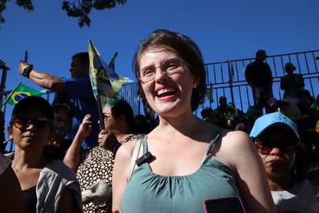 A Professora Jamile Demenciano participa do desfile Cívico Militar de 7 de Setembro Foto: Antonio Cruz - Agência Brasil
