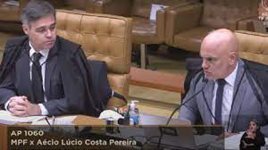 Os ministros iniciaram bate-boca após o indicado de Bolsonaro repetir tese bolsonarista de que governo Lula tentou uma autogolpe - Reprodução redes sociais