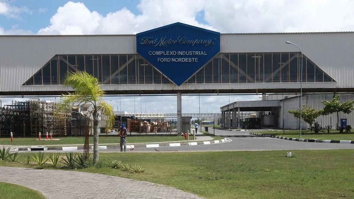 Instalações da Ford, fechada em 2021, durante o governo Bolsonaro, será ocupada pela BYD em Camaçari: sindicalistas calculam em média de mil empregos diretos na unidade. Foto: Reprodução Web