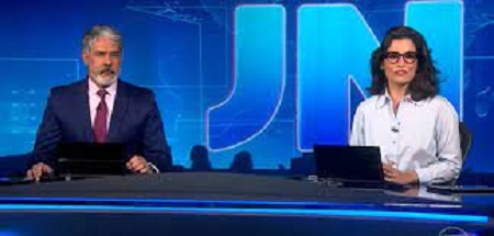 'JN é uma ótima!!! Mas de qq forma é bom Tb depois dar uma provocada no Josias, Miriam Leitão, para descerem a lenha', escreveu a procuradora Laura Tesler. Na imagem, William Bonner e Renata Vasconcellos (Foto: Reprodução)