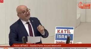 Hasan Bitmez discursava na tribuna do parlamento, em Ancara, quando desabou vítima de ataque cardíaco, justamente quando falava sobre as ações do Estado judeu - Créditos: YouTube - Reprodução