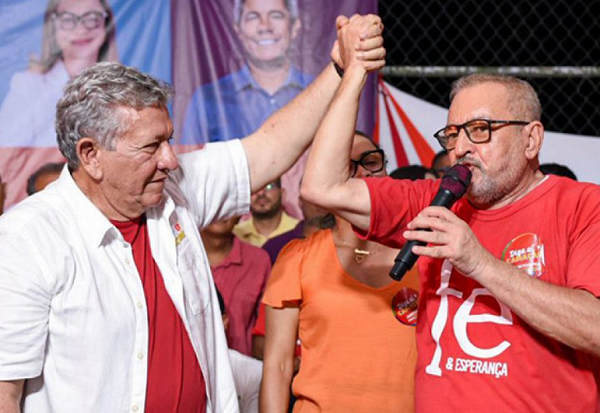 Na semana passada, Luiz Caetano recebeu o apoio do ex-presidente da Câmara de Camacari Rui Magno (Foto: Reprodução)