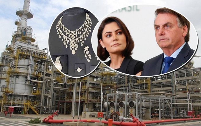 Petrobras fechou venda da Refinaria Landulpho Alves para fundo Mubadala um mês após Bolsonaro receber do sheik Mohammed bin Zayed um estojo de joias. Na magem, Bolsonaro e o sheik Mohamed bin Zayed, dos Emirados Árabes, em 15 de novembro de 2021 em Abu Dhabi. Créditos Alan Santos - PR