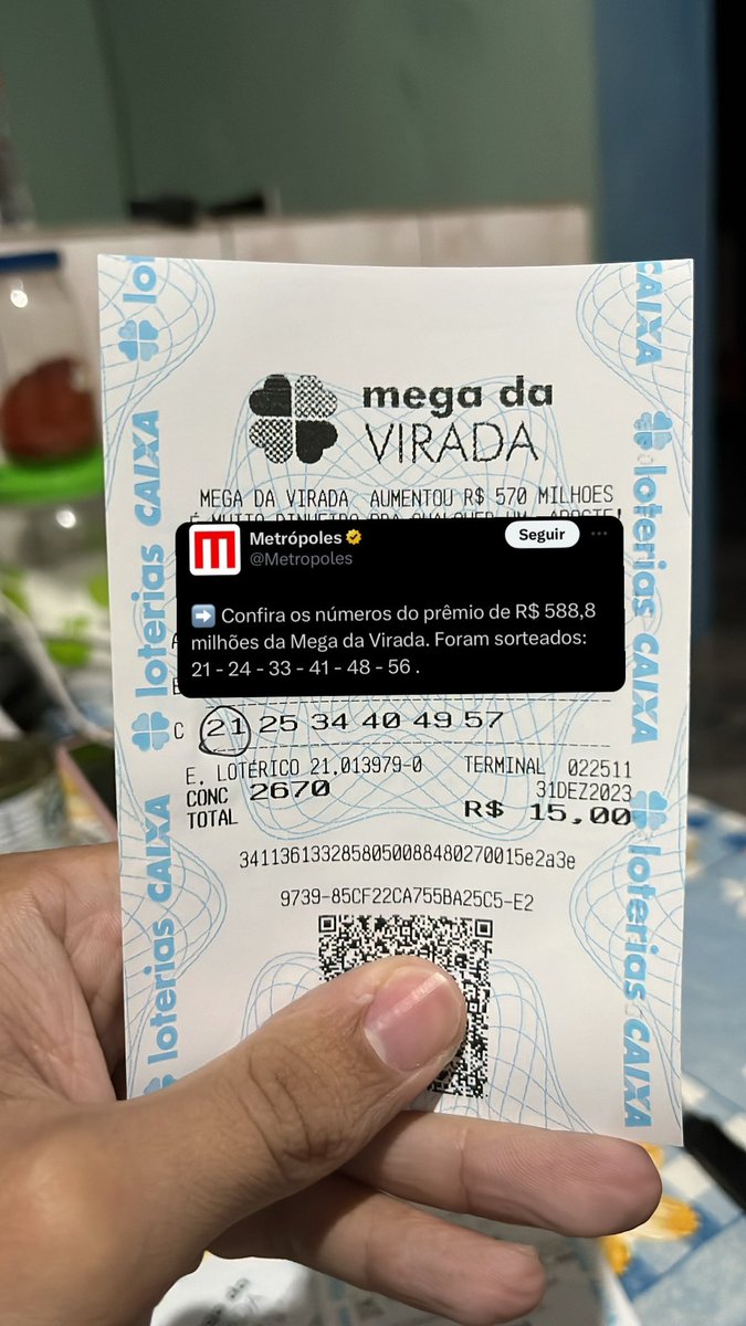 O montante em jogo atingiu a cifra de R$ 588.891.021,00, o maior valor já registrado na história das loterias no Brasil