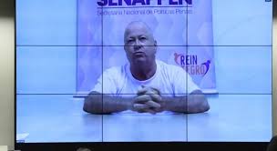 Deputado Chiquinho Brasão, em vídeo conferencia de dentro da cadeia - Divulgação