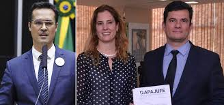 Deltan Dallagnol, a juíza Gabriela Hardt e Sergio Moro (Foto: Pablo Valadares/Câmara dos Deputados - Reprodução/Twitter)